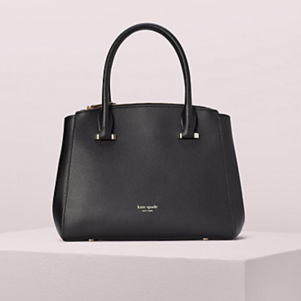 Black Kate Spade double-zip Sydney bag